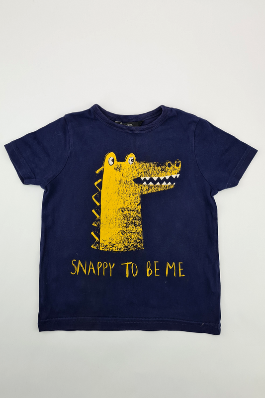 2-3y - 'Snappy To Be Me' Crocodile T-shirt (George)