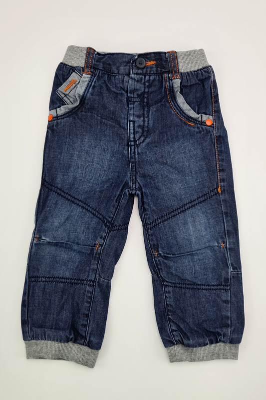 12-18m - Dark Blue Relaxed Jeans (George)