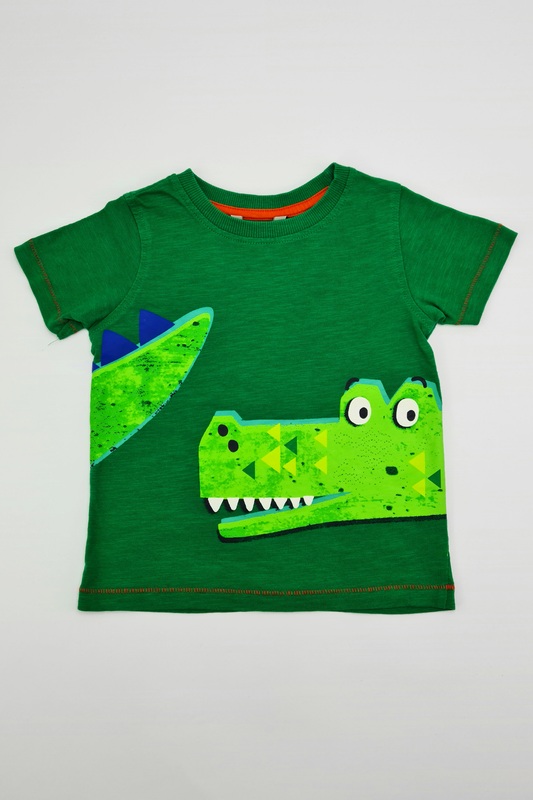 18–24 Monate – 100 % Baumwolle, grünes Alligator-T-Shirt (George)