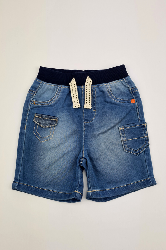 6-9m - Mid Blue Denim Shorts (Nutmeg)