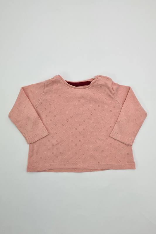 0–3 Monate – Rosa T-Shirt