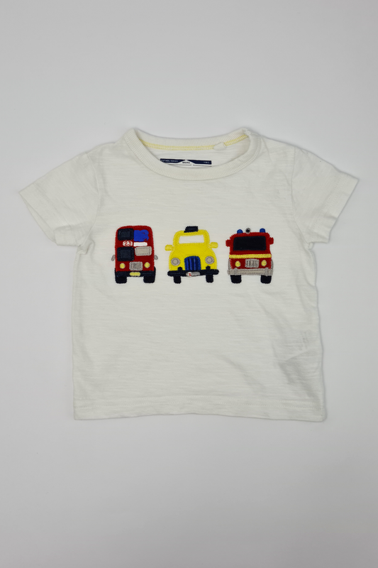 3-6m - Vehicle T-shirt ( Next). 100% Cotton.