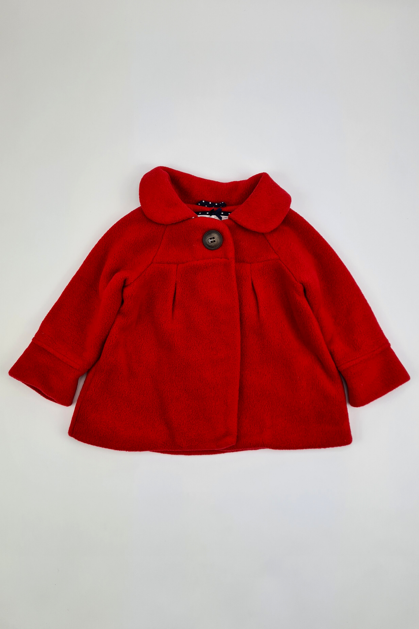 6-9m - Red Fleece Coat (Mothercare)