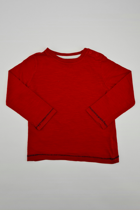 12-18m - Long sleeve red t-shirt