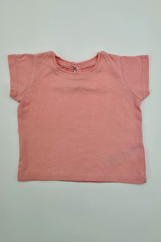 3–6 Monate – rosafarbenes T-Shirt
