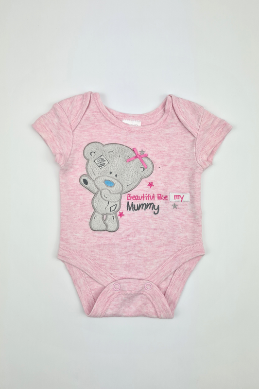 Newborn - 7.5lbs Pink Teddy Bodysuit