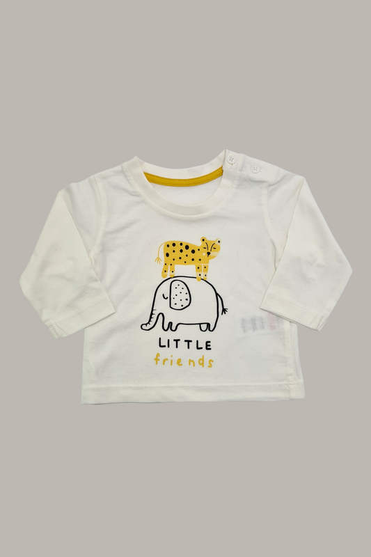0-3m - T-shirt 'Petits Amis' (Matalan)