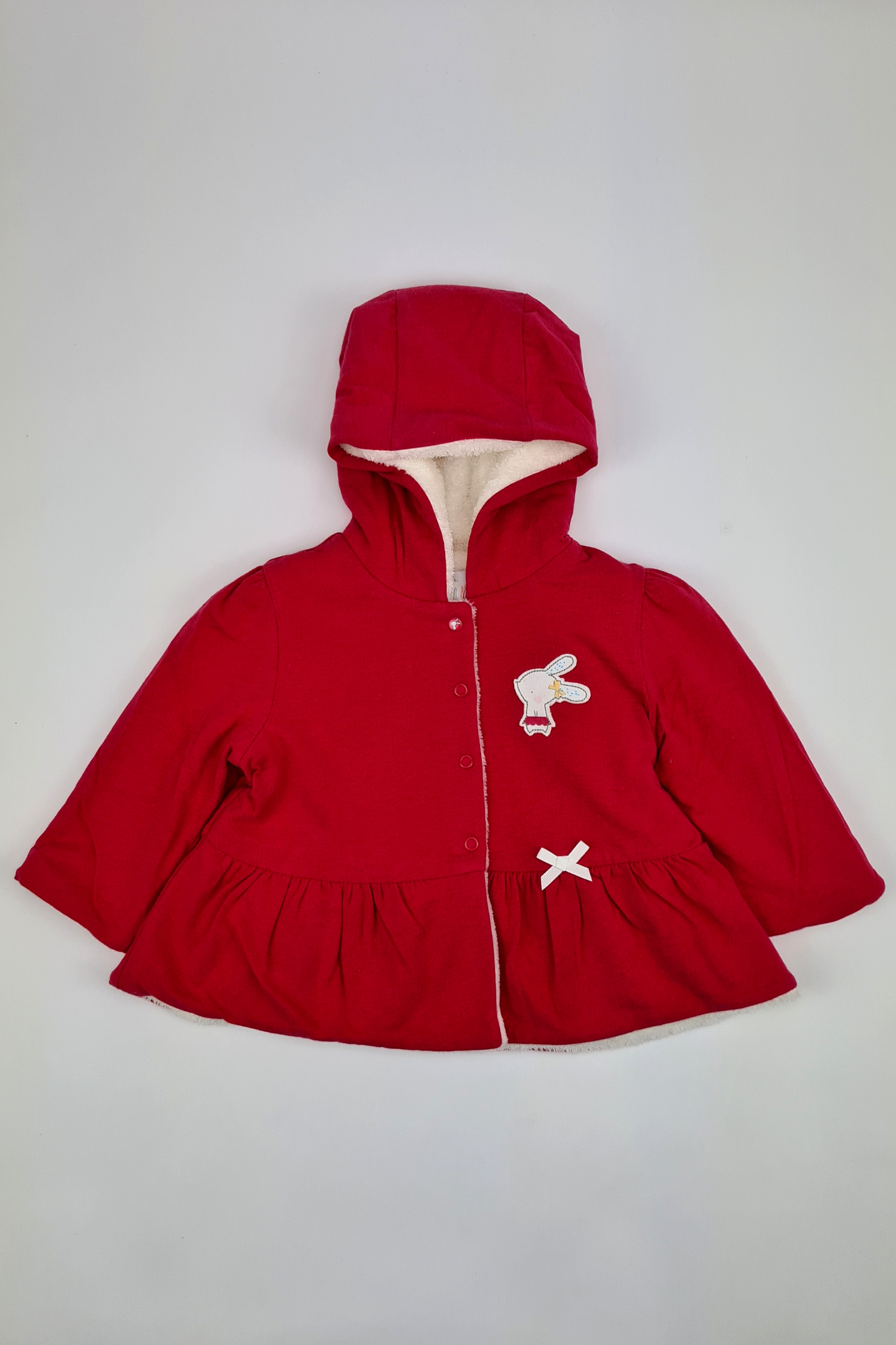 6-9m - Red Fleece Lined Hooded Jacket (Mini Club)