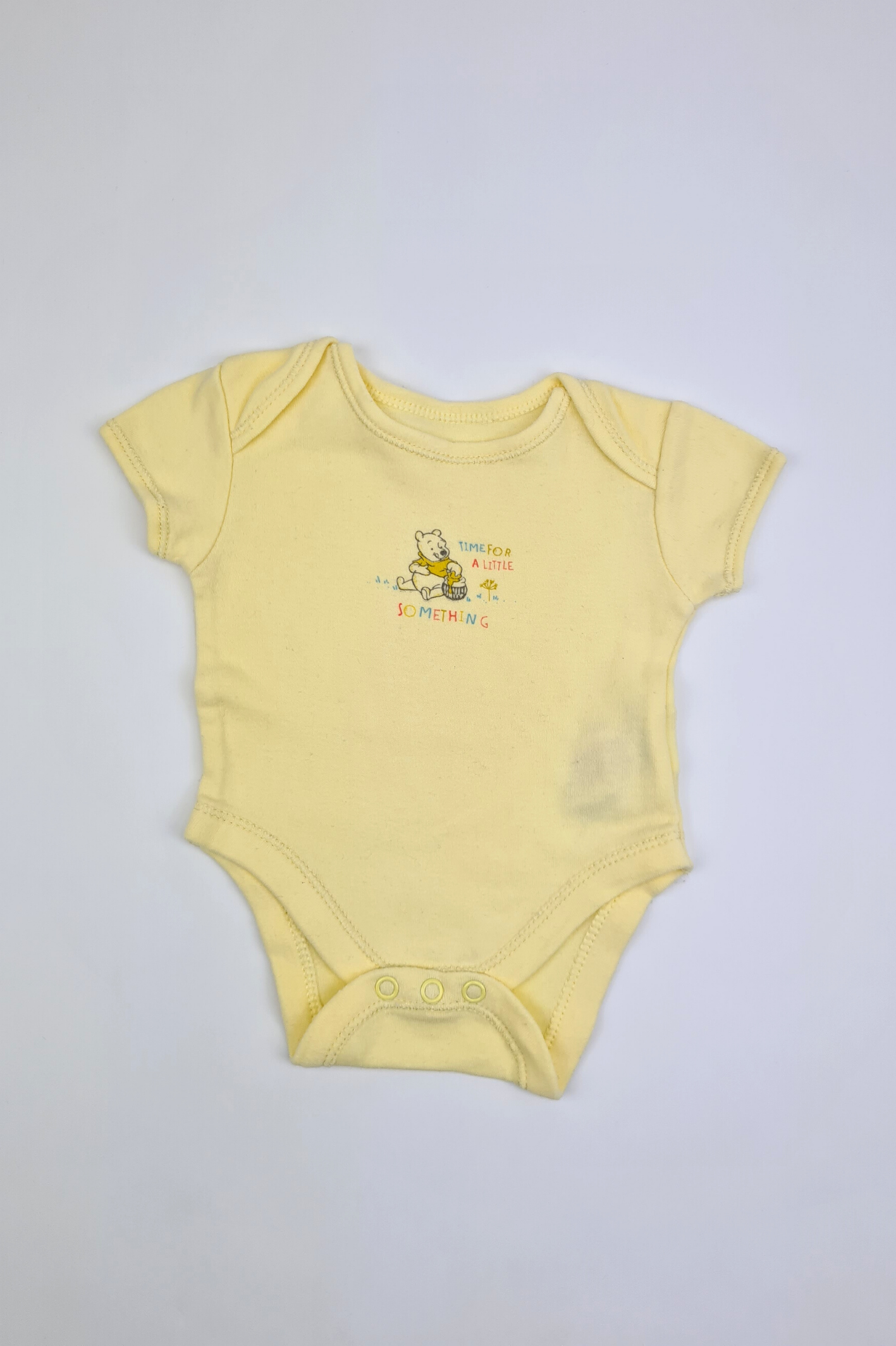 Newborn - 'Time For A Little Something' 10lbs Yellow Bodysuit (Disney)