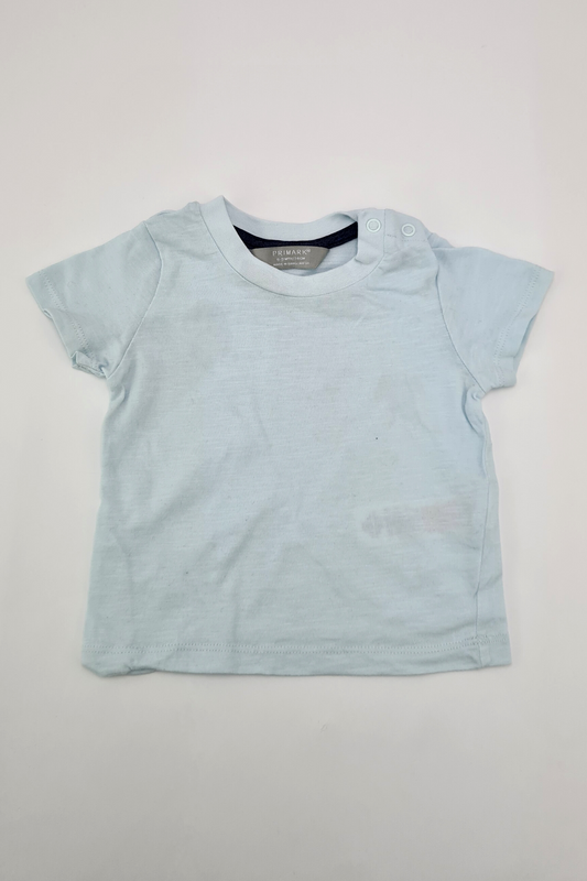 6-9m - T-shirt bleu clair (Primark)