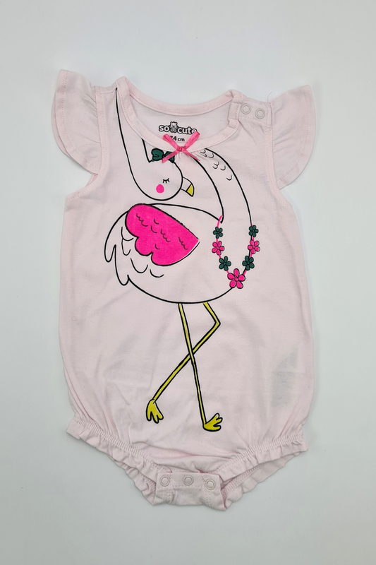 6-9m - Pink Flamingo Bodysuit