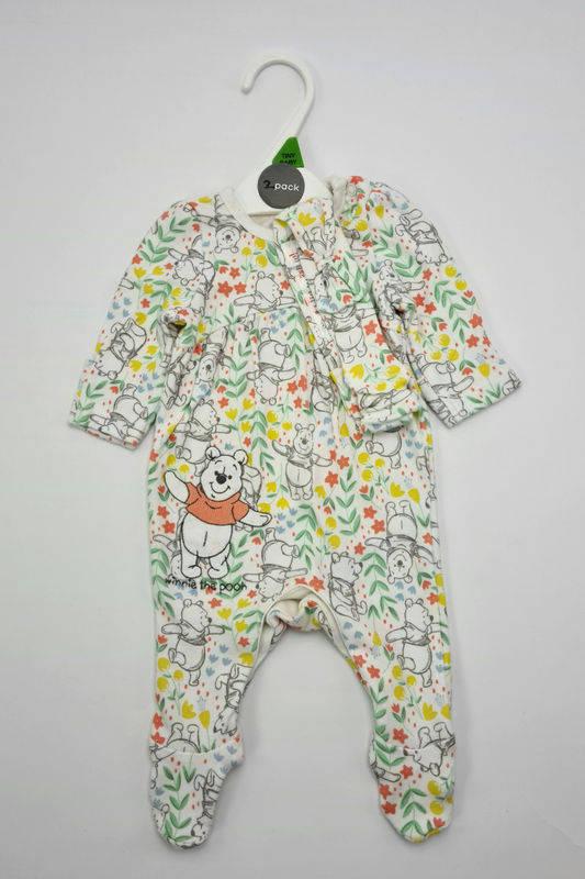 Tiny Baby (5 Pfund) – Winnie The Pooh Schlafanzug und passendes Stirnband (Disney Baby)