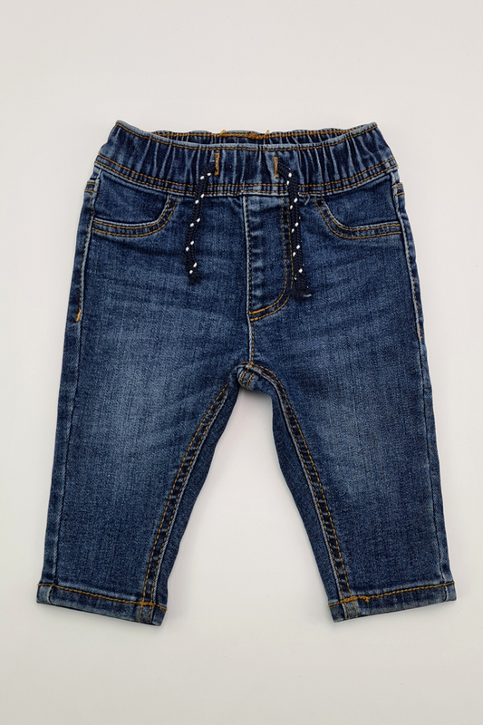 0-3m - Mid Blue Straight Leg Jeans (Primark)