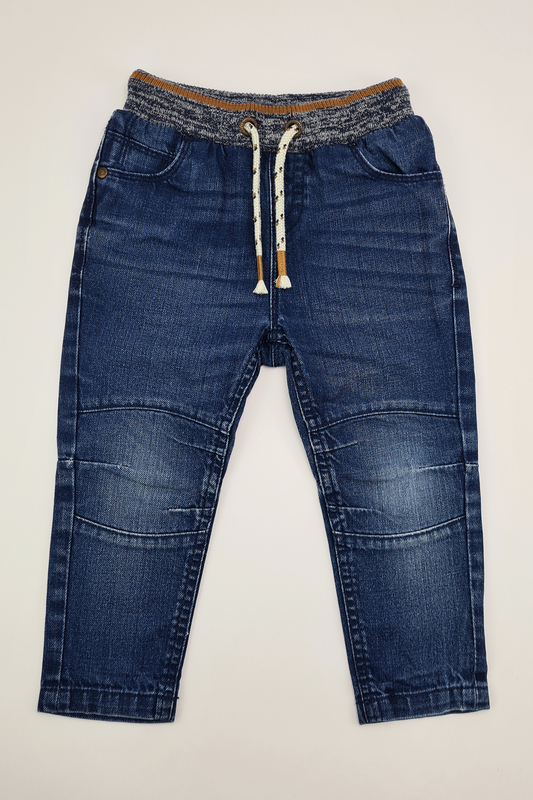18-24m - Blue Drawstring Waist Jeans (George)