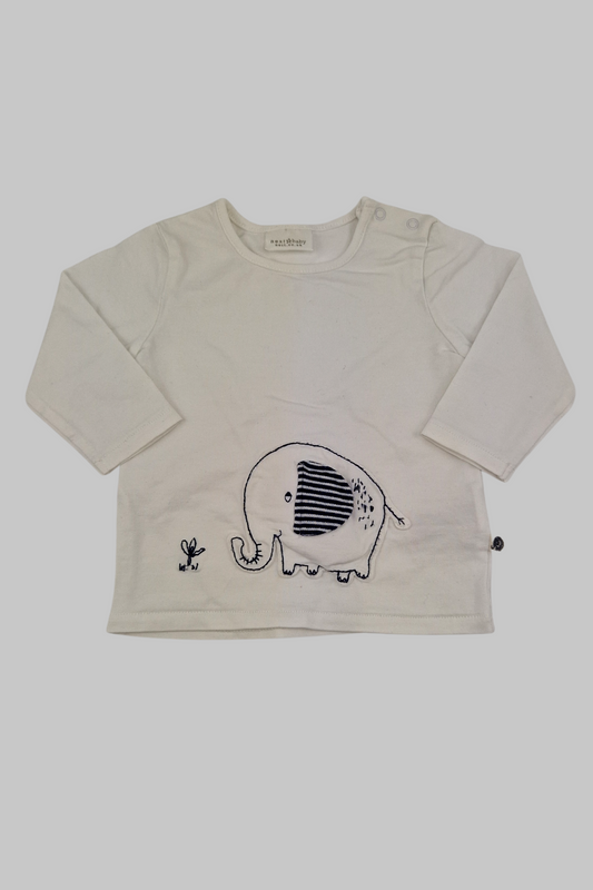 3-6m - 100% Cotton Elephant T-shirt (Next)