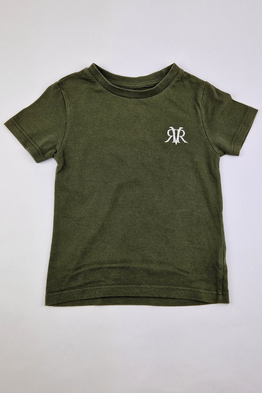 12-18m - 100% Cotton Deep Green T-shirt (River Island)
