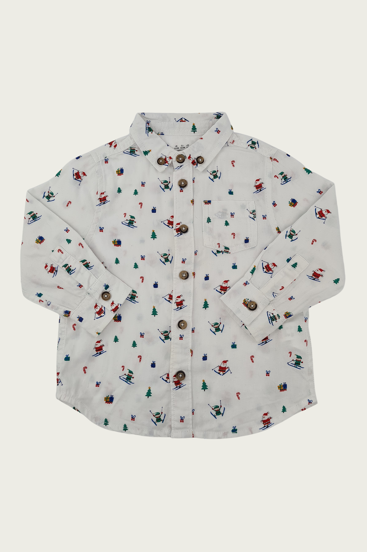 18-24m - Christmas Button-Up Shirt