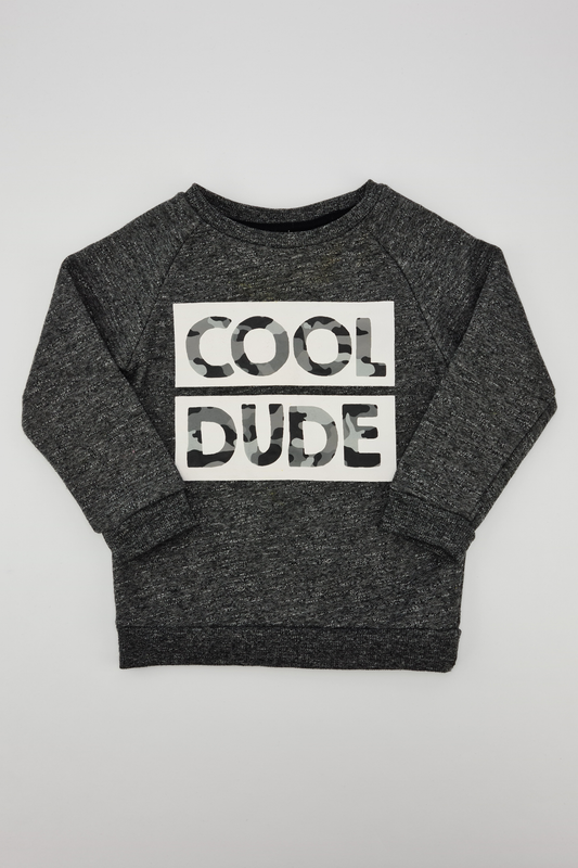 2–3 Jahre – Anthrazitfarbenes „Cool Dude“-Sweatshirt
