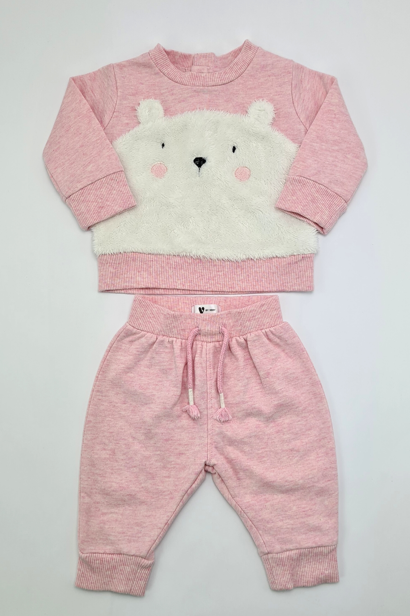 0–3 m – Rosa Eisbär-Jogger-Set (V von Very)