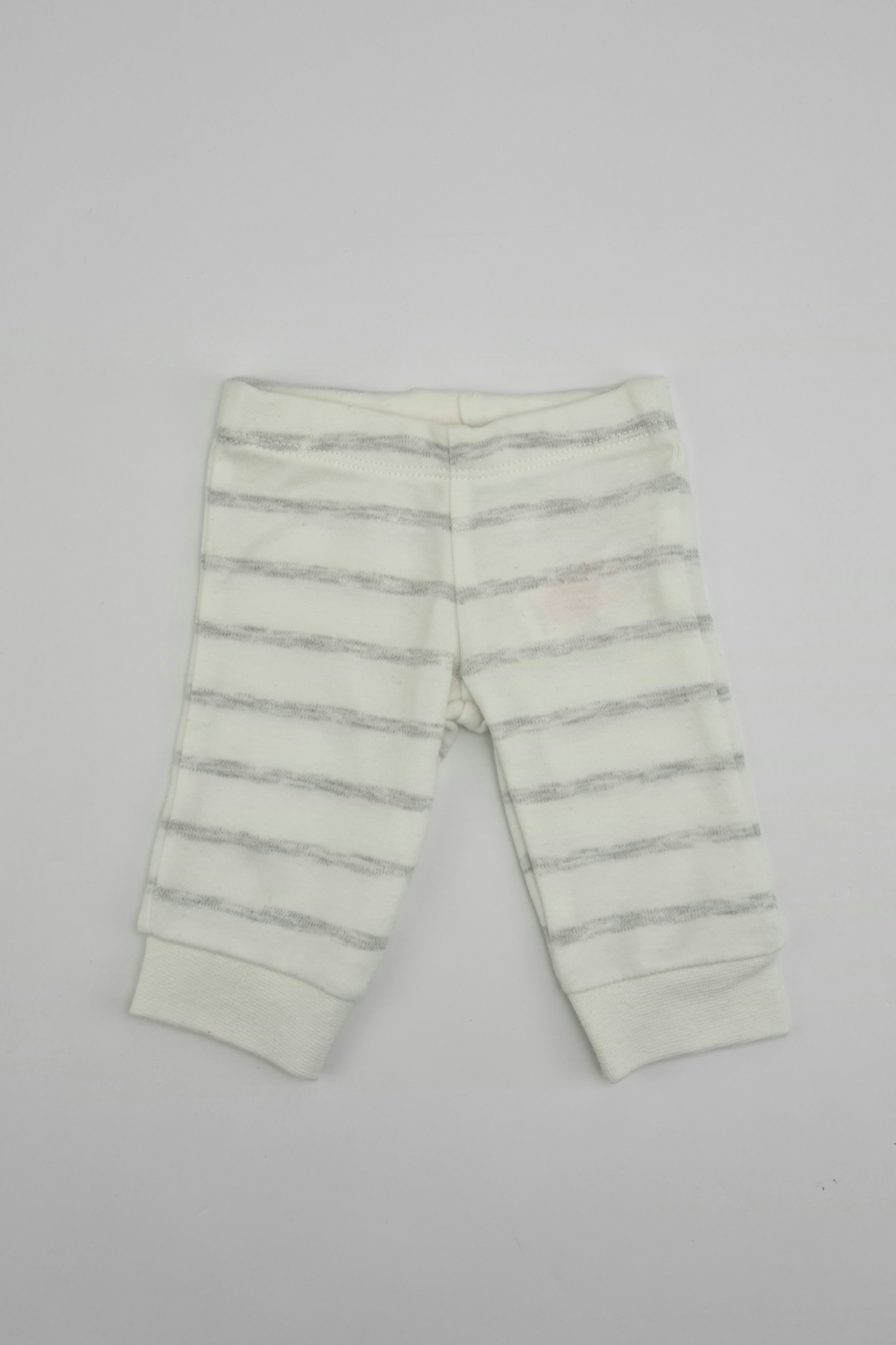 White & Grey Striped Leggings - Precuddled.com