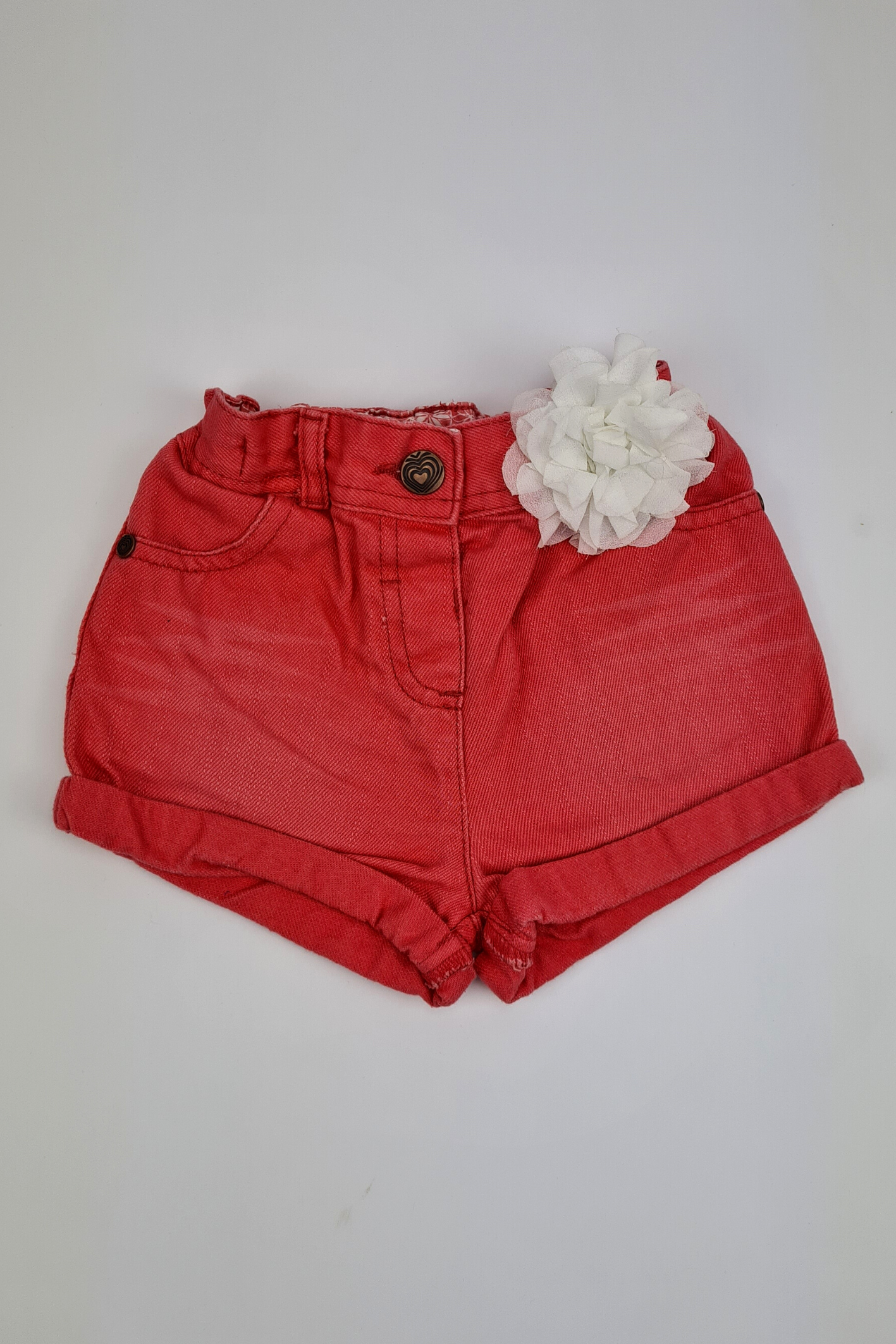 12-18m - Pink Denim Shorts (George)