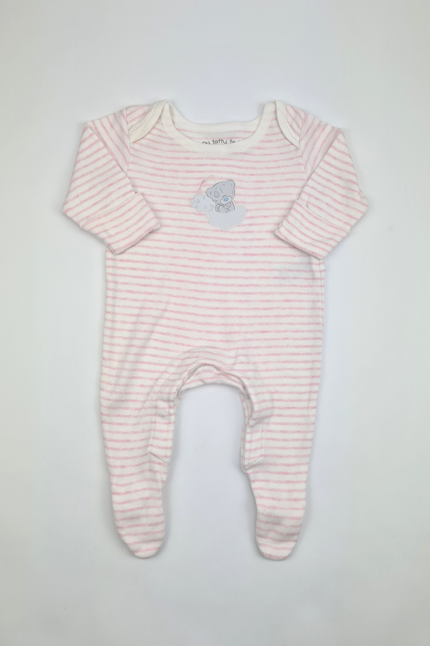 Newborn - Pink Striped Sleepsuit