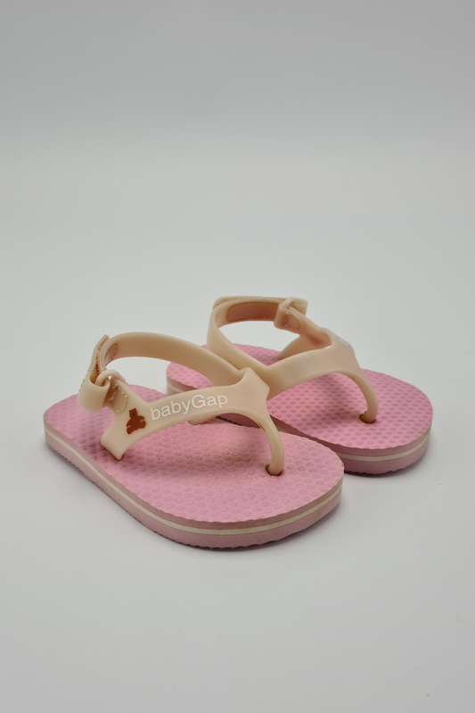 3-6m - Pink Flip Flops (Baby Gap)