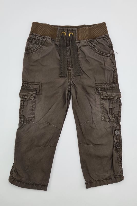 18-24m - Brown Cargo Trousers (F&F)