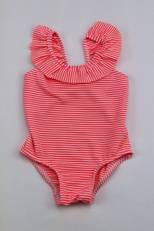 3-6m - Pink Stripe Swimsuit