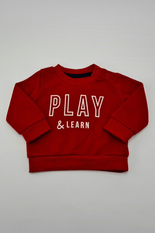 3-6m - 'Play & Learn' Sweatshirt (Primark)