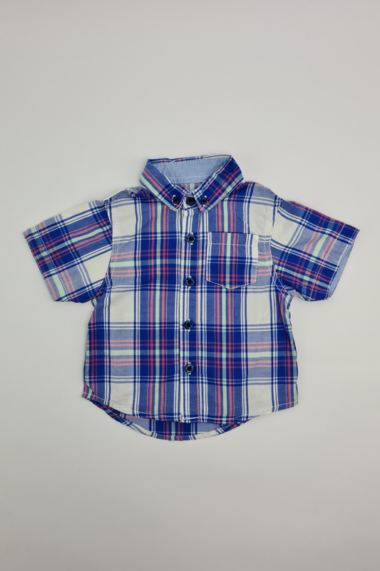 Blue & White Button-up Shirt - Precuddled.com