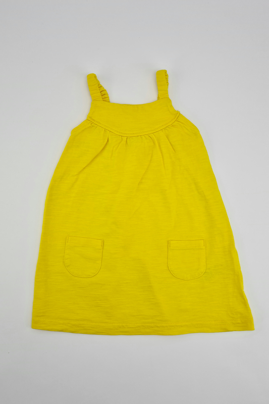 3-6m - 100% Cotton Yellow Summer Dress