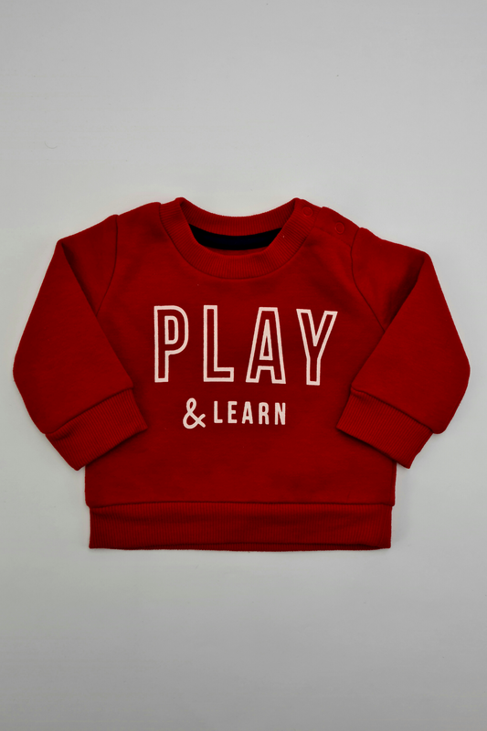 0-3m - Play & Learn Sweatshirt (F&F)
