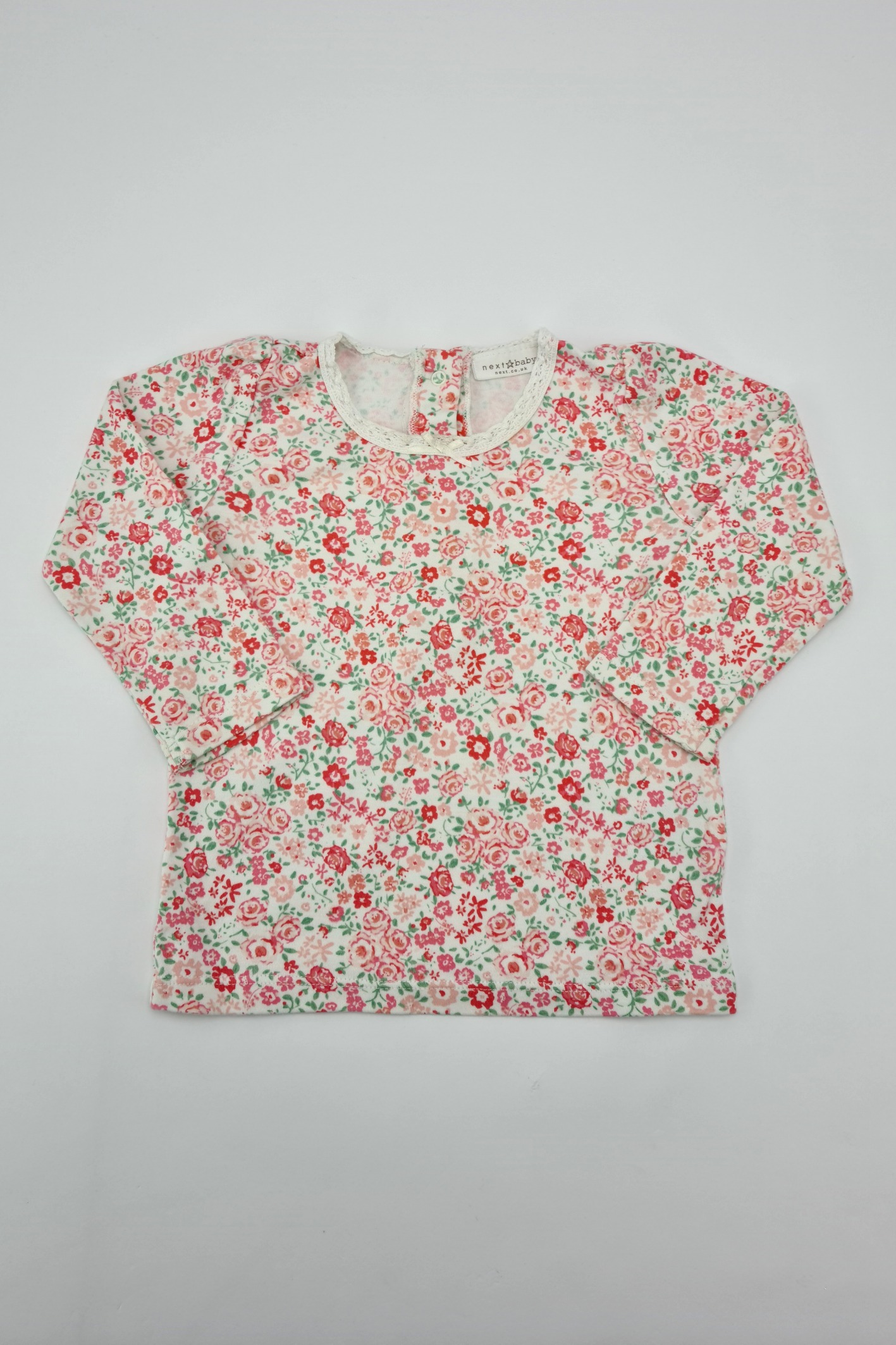 9–12 Monate – T-Shirt mit Blumendruck
