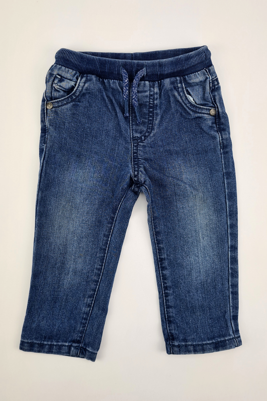 6-9m - Mid Blue Straight Leg Jeans (F&F)