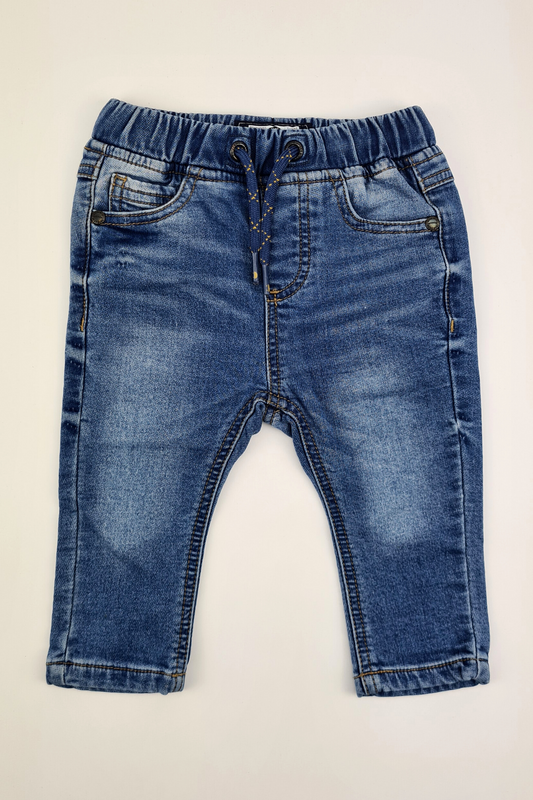 6-9m - Mid Blue Denim Slim Fit Jogger Jeans (Next)