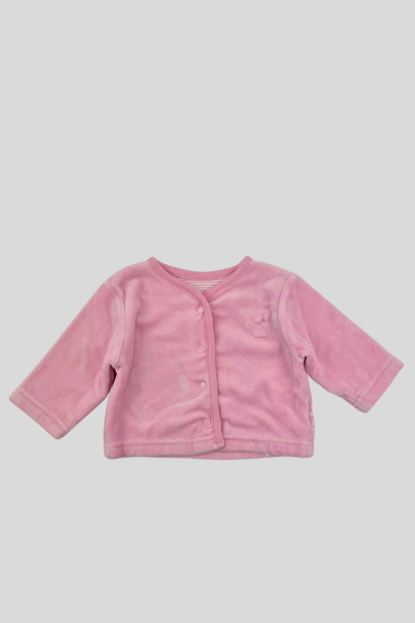 Newborn - 10lbs Pink Button Up Jacket (Mothercare)