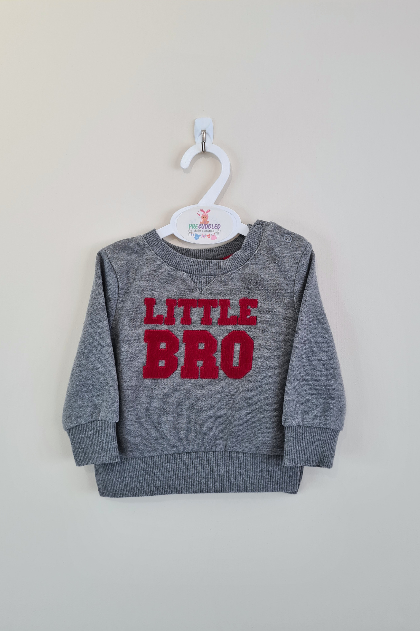3-6m - Little Bro Grey Jumper