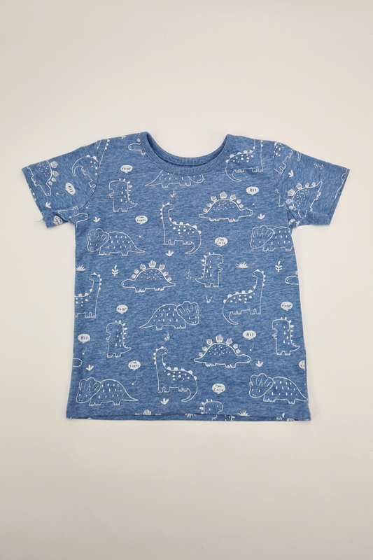 18-24m - T-shirt Dinosaure Bleu