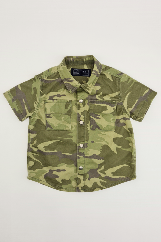 6-9m - Camouflage Button-up Shirt (Next)
