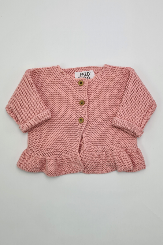 1m (10lbs) - 100% Cotton Pink Cardigan (Fred & Flo)