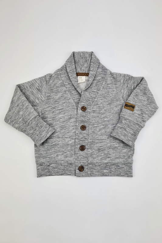 6-9m - 100% Cotton Grey Marl Jacket (H&M)