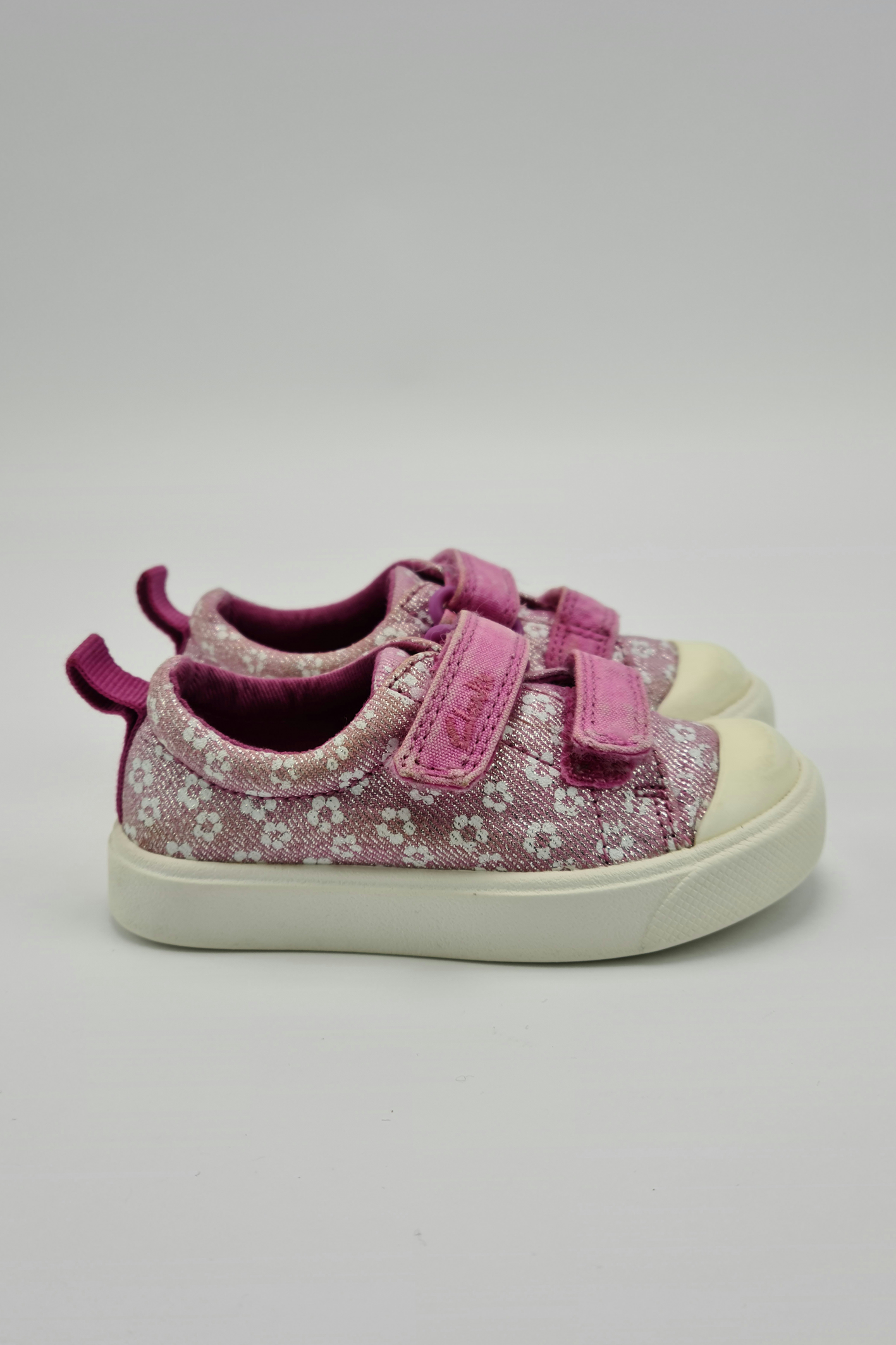 Size 4.5 - Pink Floral Canvas Trainers (Clarks)