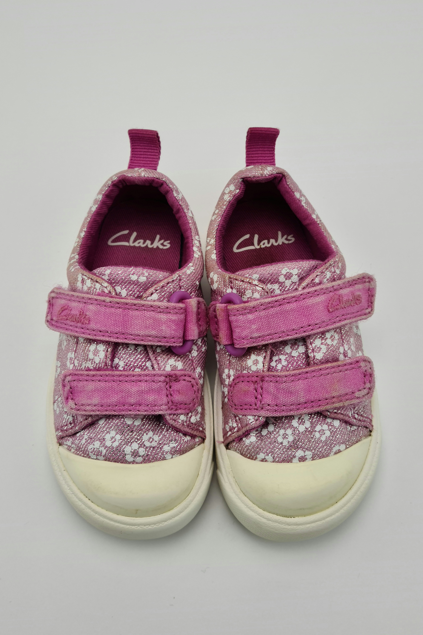 Size 4.5 - Pink Floral Canvas Trainers (Clarks)