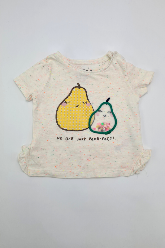 3-6m - We Are Just Pear-Fect T-shirt (Next)