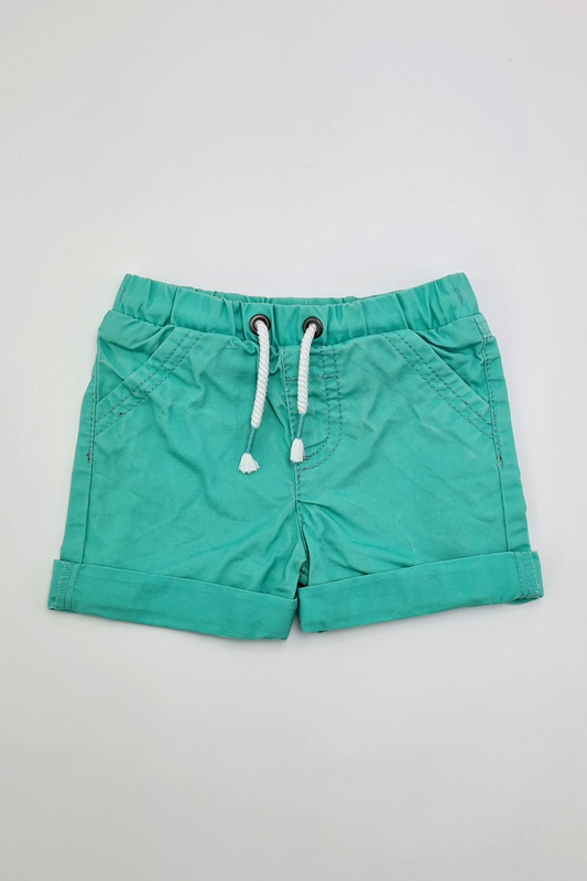 0-3m - Teal Shorts (F&F)