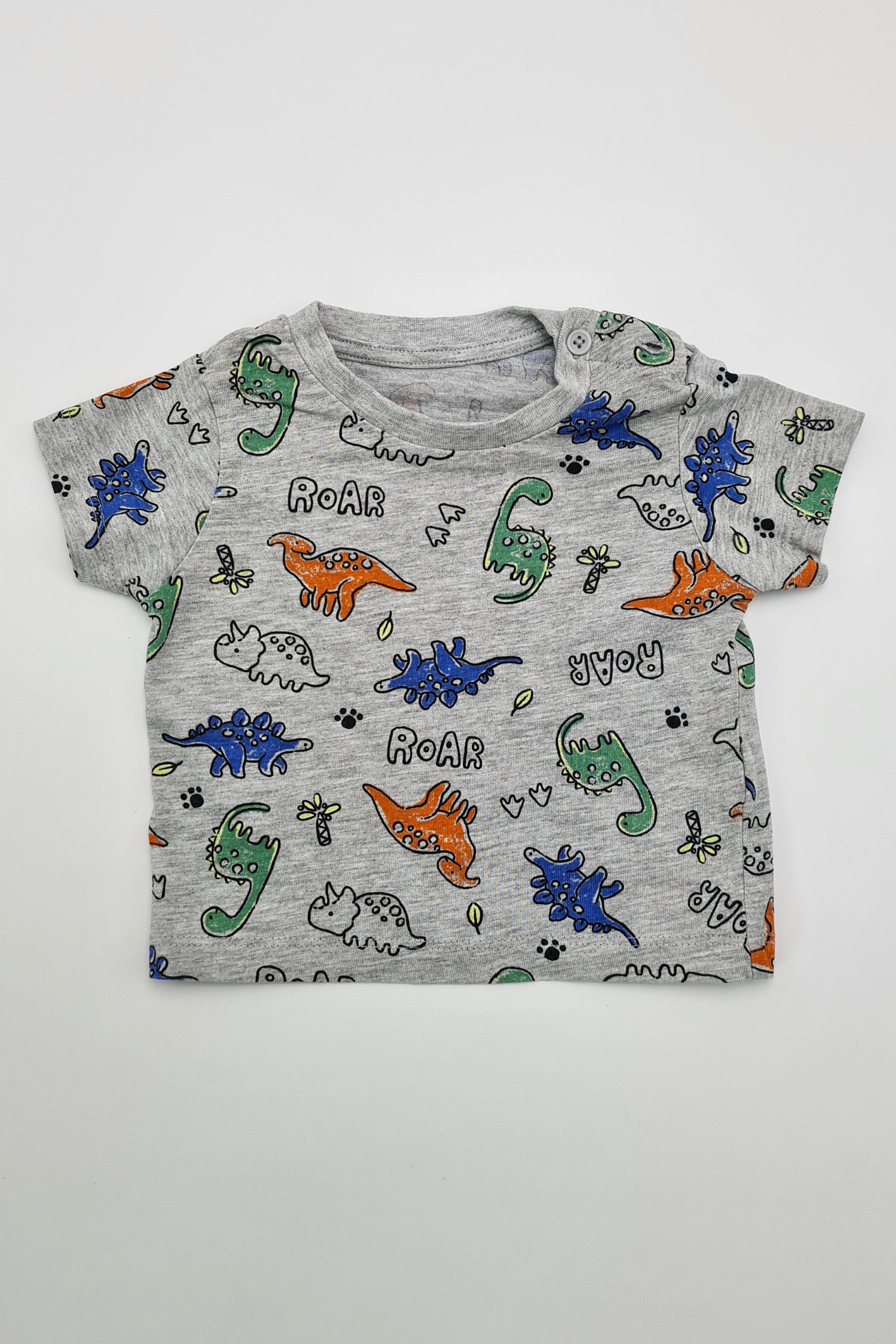 0–3 Monate – „Roar“-Dinosaurier-T-Shirt