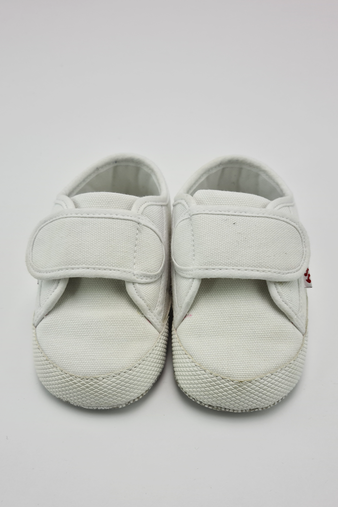 Size 4 - White Cotton Pram Shoes (Superga)