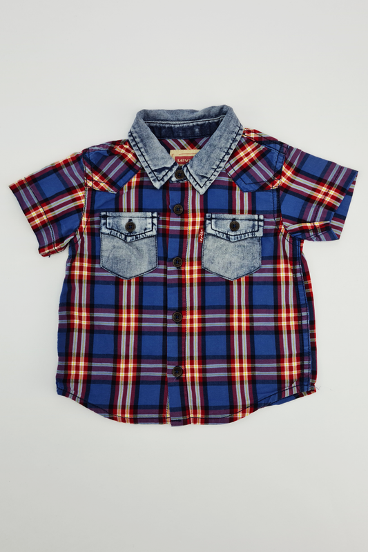 6-9m - Plaid Button-Up Shirt (Levi's)