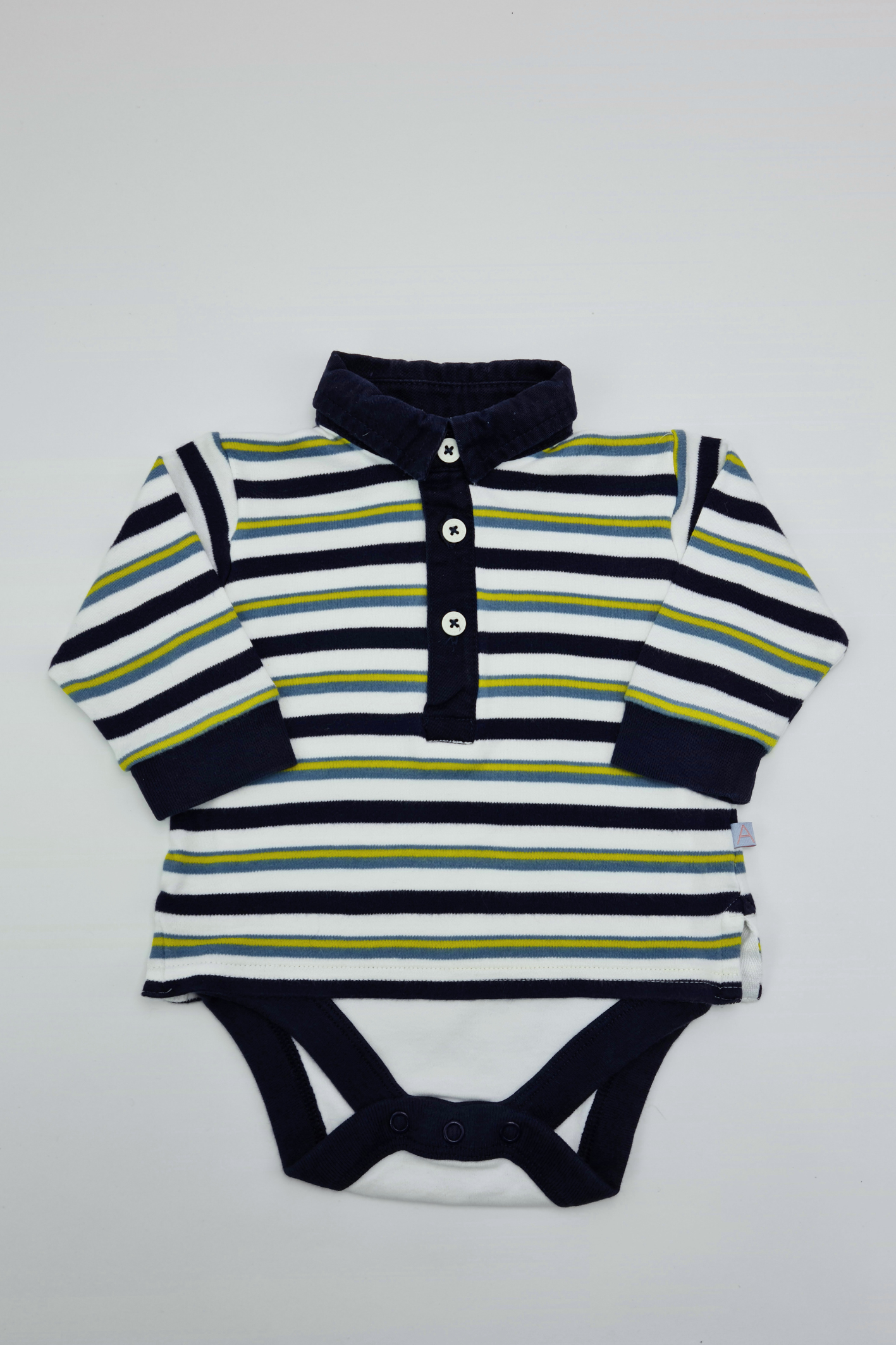 6-9m - 100% Cotton  Shirt Style And Bodysuit (M&S)